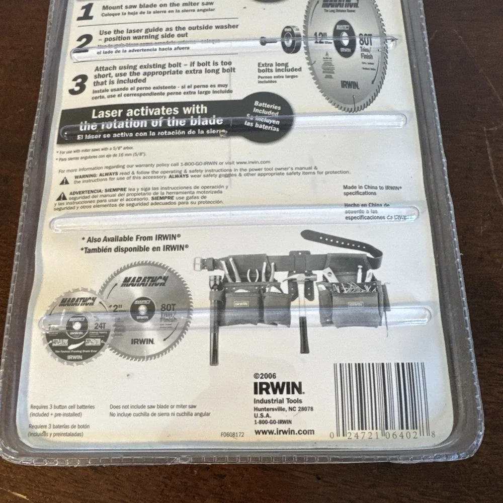 Irwin Miter Saw Laser Guide 3061001 NOS Sealed